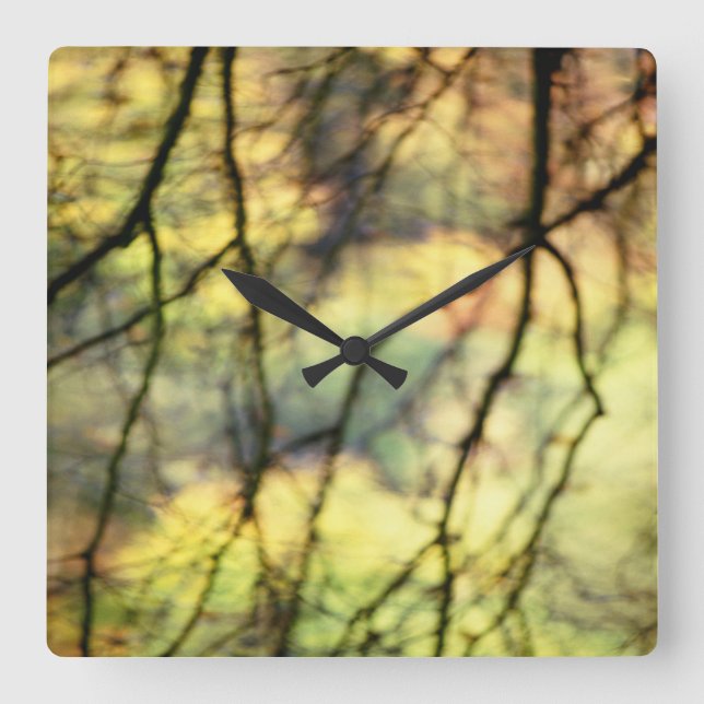 Relógio Quadrado Árvores chorando (Frente)