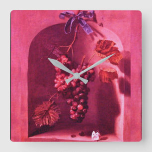 Relógio Quadrado As FRUTAS da ESTAÇÃO PENDURARAM rústico