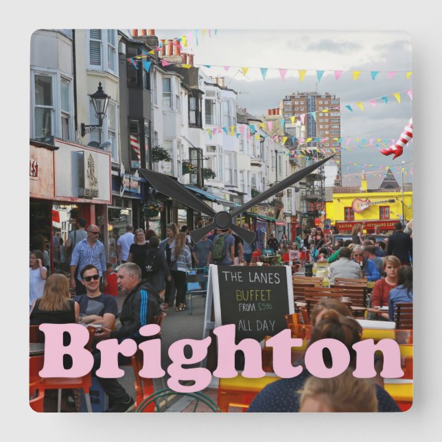Relógio Quadrado As Lanes Brighton (Frente)