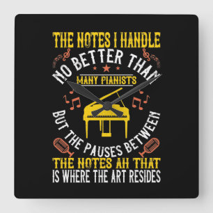 Relógio Quadrado As Notas Que Mantenho Não Melhor Do Que Muitos Pia