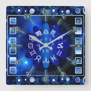 Relógio Quadrado Astrologia