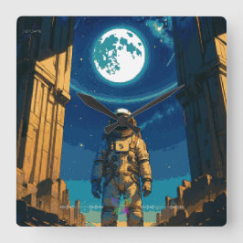 Relógio Quadrado Astronaut Beneath the Celestial Gate