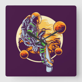 Relógio Quadrado Astronauta