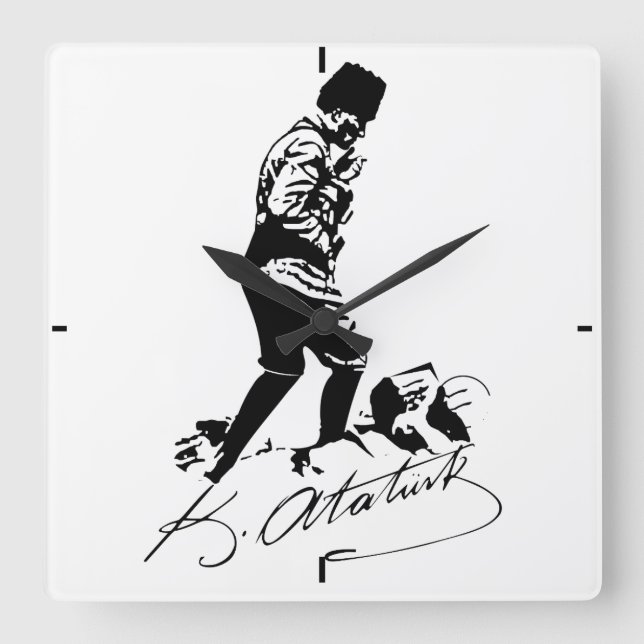 Relógio Quadrado Ataturk (Frente)
