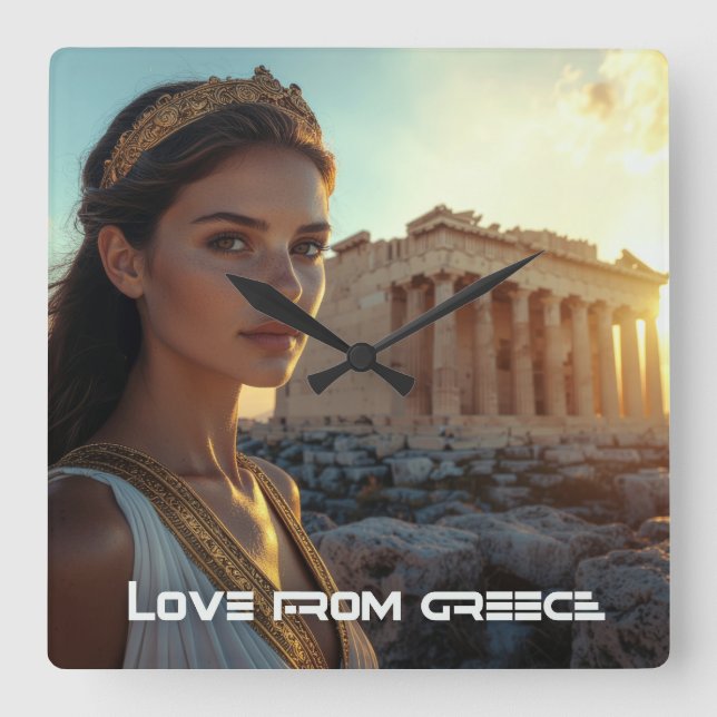 RELÓGIO QUADRADO ATHENS - GREEK - ACROPOLIS (Frente)