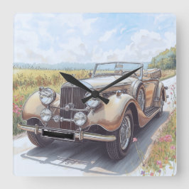 RELÓGIO QUADRADO AUTO CAR DESIGN