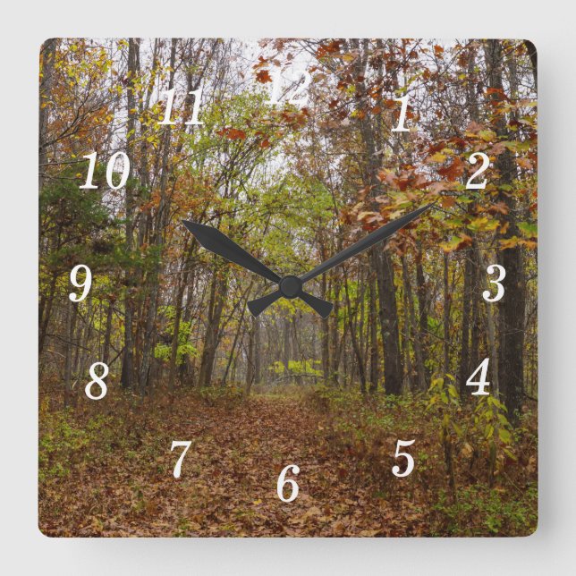 Relógio Quadrado Autumn Bliss Wall Clock (Frente)