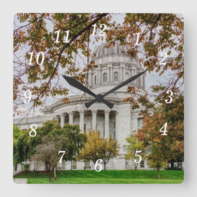 Relógio Quadrado Autumn MO Capitol Wall Clock (Frente)