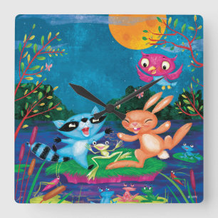 Relógio Quadrado Autumn Moon