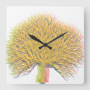 Relógio Quadrado Autumn Tree