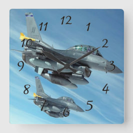 Relógio Quadrado Aviões de combate