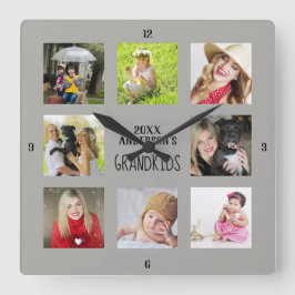 Relógio Quadrado Avô Avô, Avô, PHOTO Collage Gift