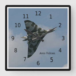 Relógio Quadrado Avro Vulcan Delta Wing Bomber, personalizável