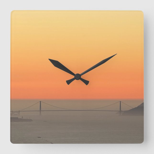 Relógio Quadrado aWorld2Celebrate: The Golden Hour (Frente)