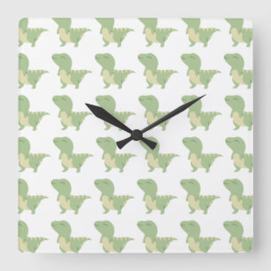 Relógio Quadrado Baby Dinosaur Design