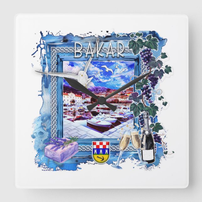 Relógio Quadrado Bakar (Frente)