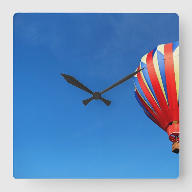 Relógio Quadrado Balão de Ar Caprichoso (Frente)