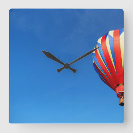 Relógio Quadrado Balão de Ar Quente Whimsical