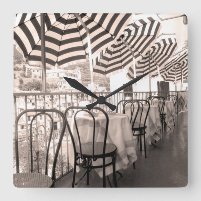 Relógio Quadrado Balconha de restaurante Quaint, Itália (Frente)