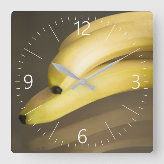 Relógio Quadrado Bananas (Frente)