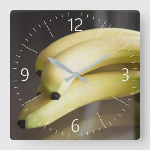Relógio Quadrado Bananas