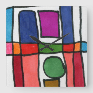 Relógio Quadrado Banda retangular quente e legal com acento circula