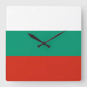 Relógio Quadrado Bandeira Bulgária