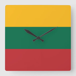 Relógio Quadrado Bandeira da Lituânia