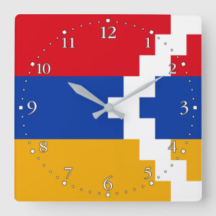 Relógio Quadrado Bandeira de Nagorno Karabakh