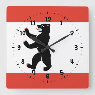 Relógio Quadrado Bandeira do Muro da Praça de Berlim