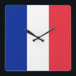 Relógio Quadrado Bandeira França<br><div class="desc">Bandeira França</div>