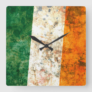 Relógio Quadrado Bandeira irlandesa