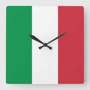 Relógio Quadrado Bandeira Itália