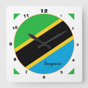 Relógio Quadrado Bandeira Moderna da Tanzânia, Página inicial da Ta