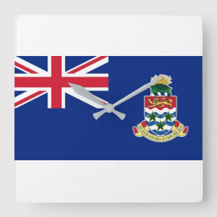 Relógio Quadrado Bandeira Nacional das Ilhas Cayman