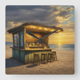 Relógio Quadrado Bar Tiki - 4 -