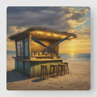 Relógio Quadrado Bar Tiki - 4 -