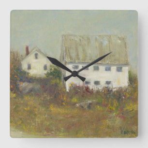 Relógio Quadrado Barn Branco