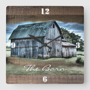 Relógio Quadrado Barn Russo