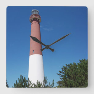 Relógio Quadrado Barnegat - Farol, velho Barney