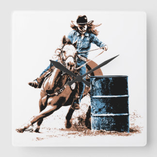 Relógio Quadrado Barrel Racing
