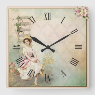 Relógio Quadrado Barroco