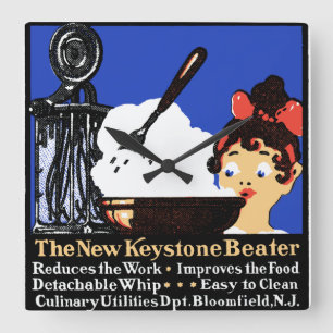 Relógio Quadrado Batedeira Keystone 1900