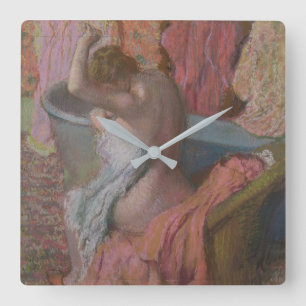 Relógio Quadrado Bather de Edgar Degas  
