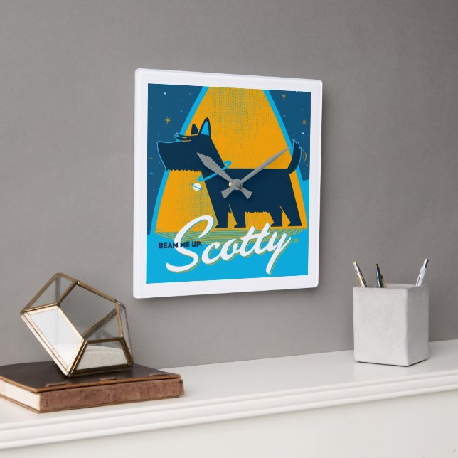 Relógio Quadrado Beam Me Up Scotty (Escritório)