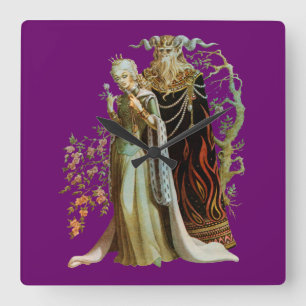 Relógio Quadrado Beauty and the Beast