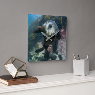 Relógio Quadrado Bebês Mais Pobres   Cabo de peles submarinas