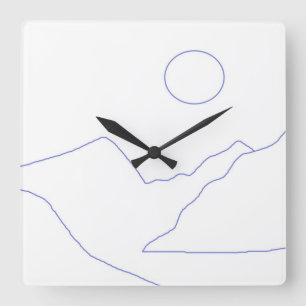 Relógio Quadrado bela pintura paisagística