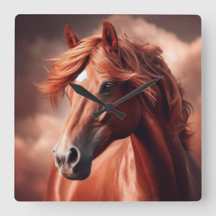 Relógio Quadrado Belo Equestre
