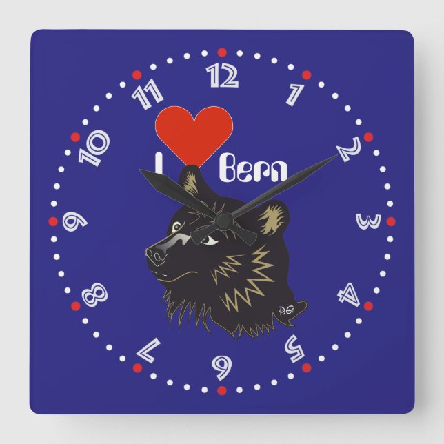 Relógio Quadrado Berna de Berna De Berna Suíça Suisse Svizra (Frente)